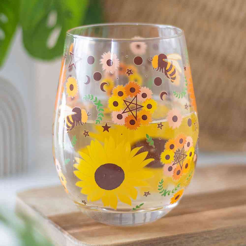 Something Different - Summer Solstice Print Stemless Glass Glassware - Multicolours